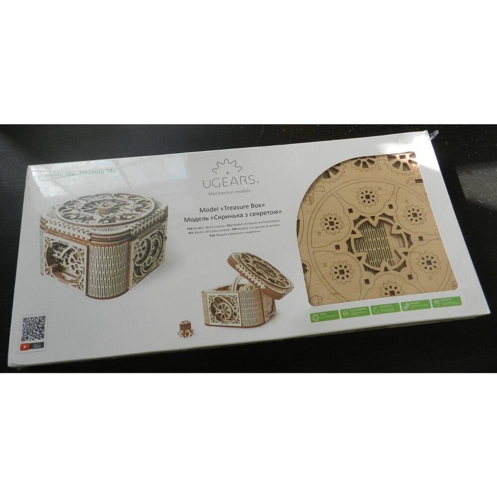 •SEALED• UGears Treasure Box Mechanical Models 3D Wooden Puzzle Series 70 (nn50)